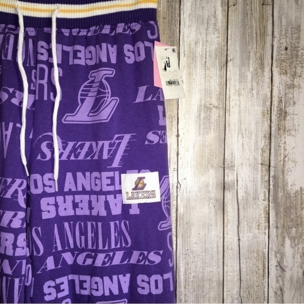 NWT NBA LA Lakers Purple Wide Leg Pants - Picture 6 of 10